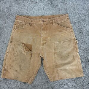 Tan double knee carpenter‎ jorts